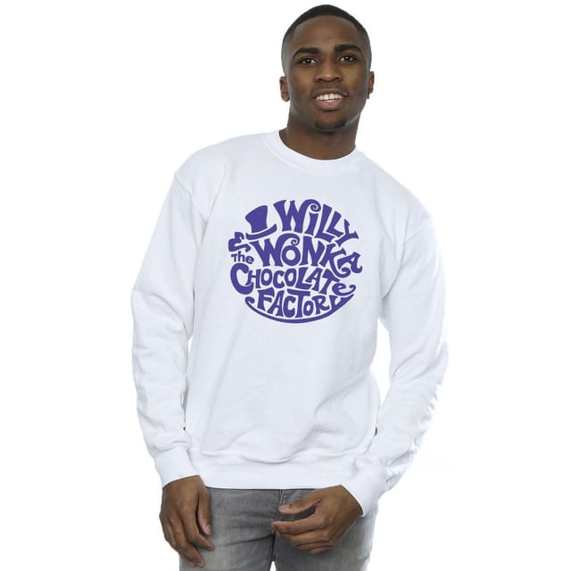 Warner Bros Warner Bros Men's Typed Logo Sweatshirt in White - 2
