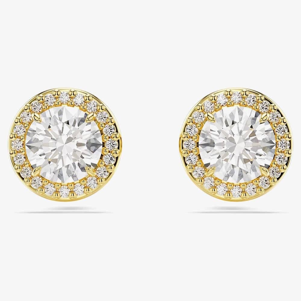 Swarovski Swarovski Gold Tone Halo Stud Earrings