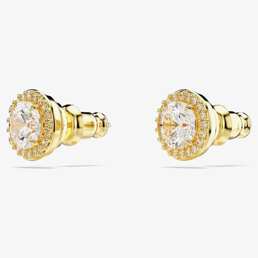 Swarovski Swarovski Women's Una Gold Tone Plated Halo Stud Earrings 5686637 - 3