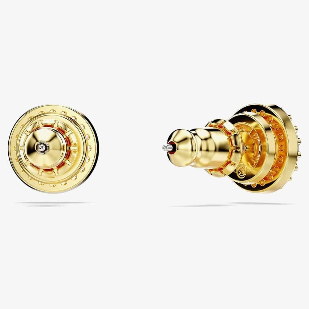 Swarovski Swarovski Women's Una Gold Tone Plated Halo Stud Earrings 5686637 - 4