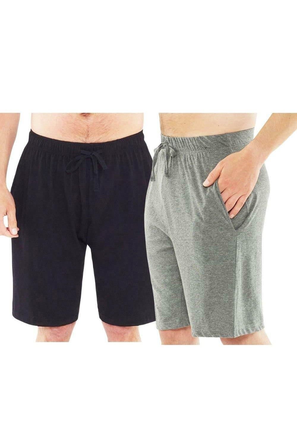 Just Essentials Just Essentials Men's 2 Pack Jersey Pyjama Shorts in Black