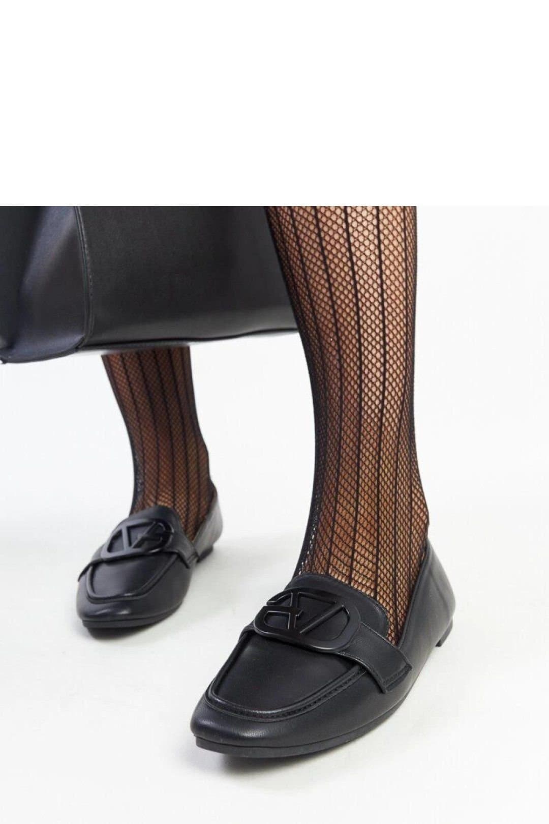Love Lace Love Lace Black Buckle Slip On Moccasin Shoes