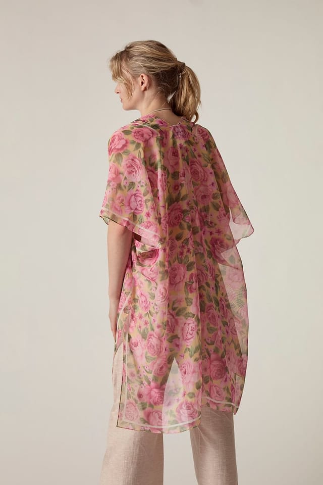 James Lakeland James Lakeland Women's Pink Rose Print Kaftan - 2