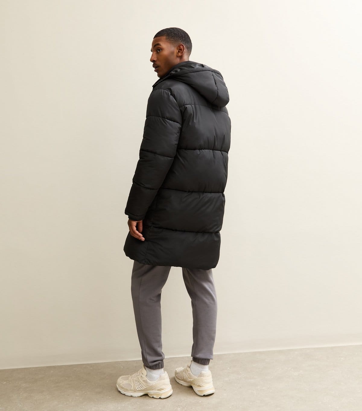 New Look Men's Black Regular Longline Puffer Jacket New Look - 4