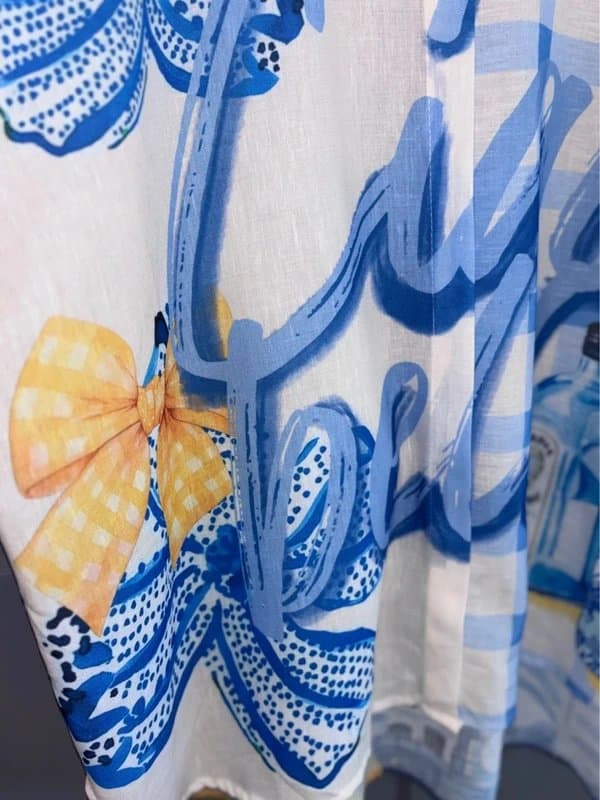 Boutique Bombay sapphire holiday summer shirt short sleeve