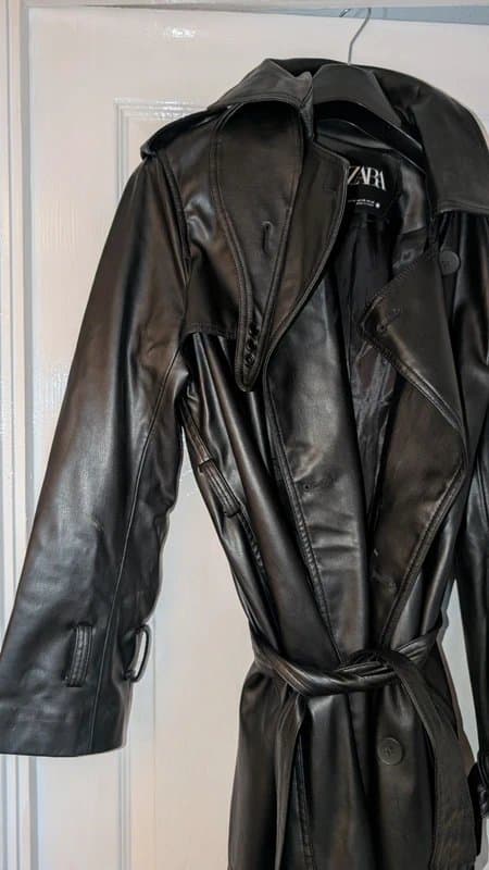 Zara Zara leather trench coat
