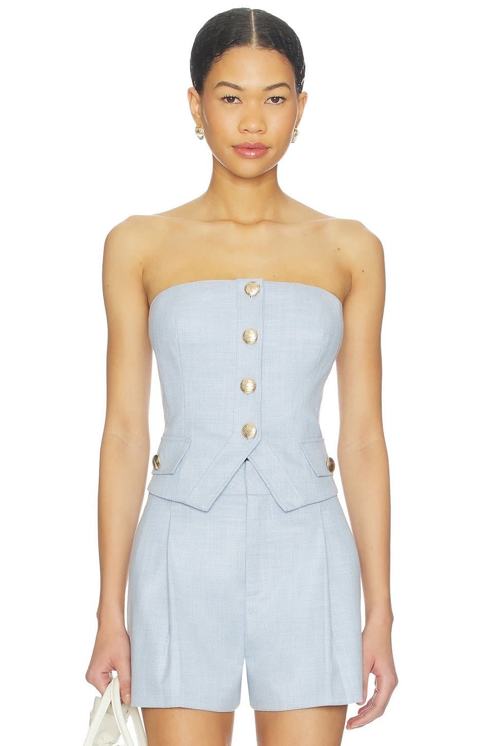 revolve Ellery Chambray Suiting Bustier