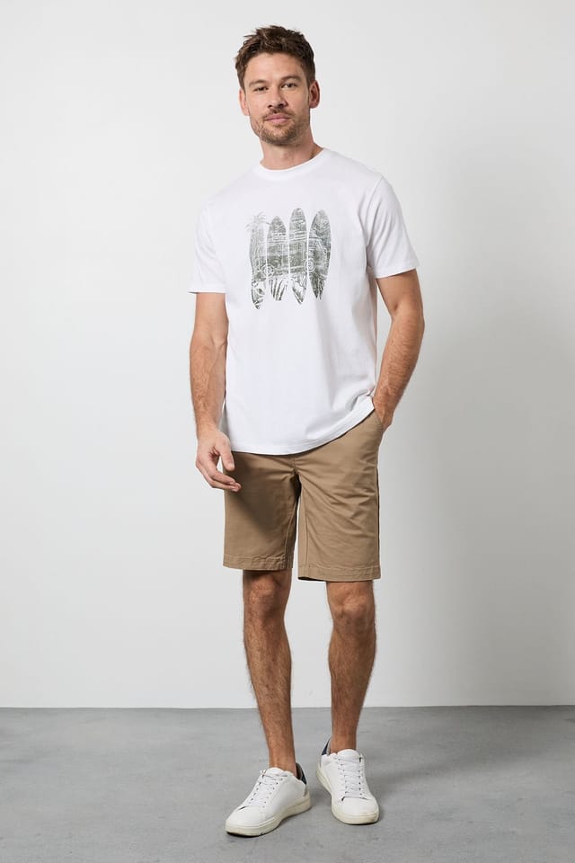 Maine Maine Men's White Surf & Camper Printed T-Shirt - 2