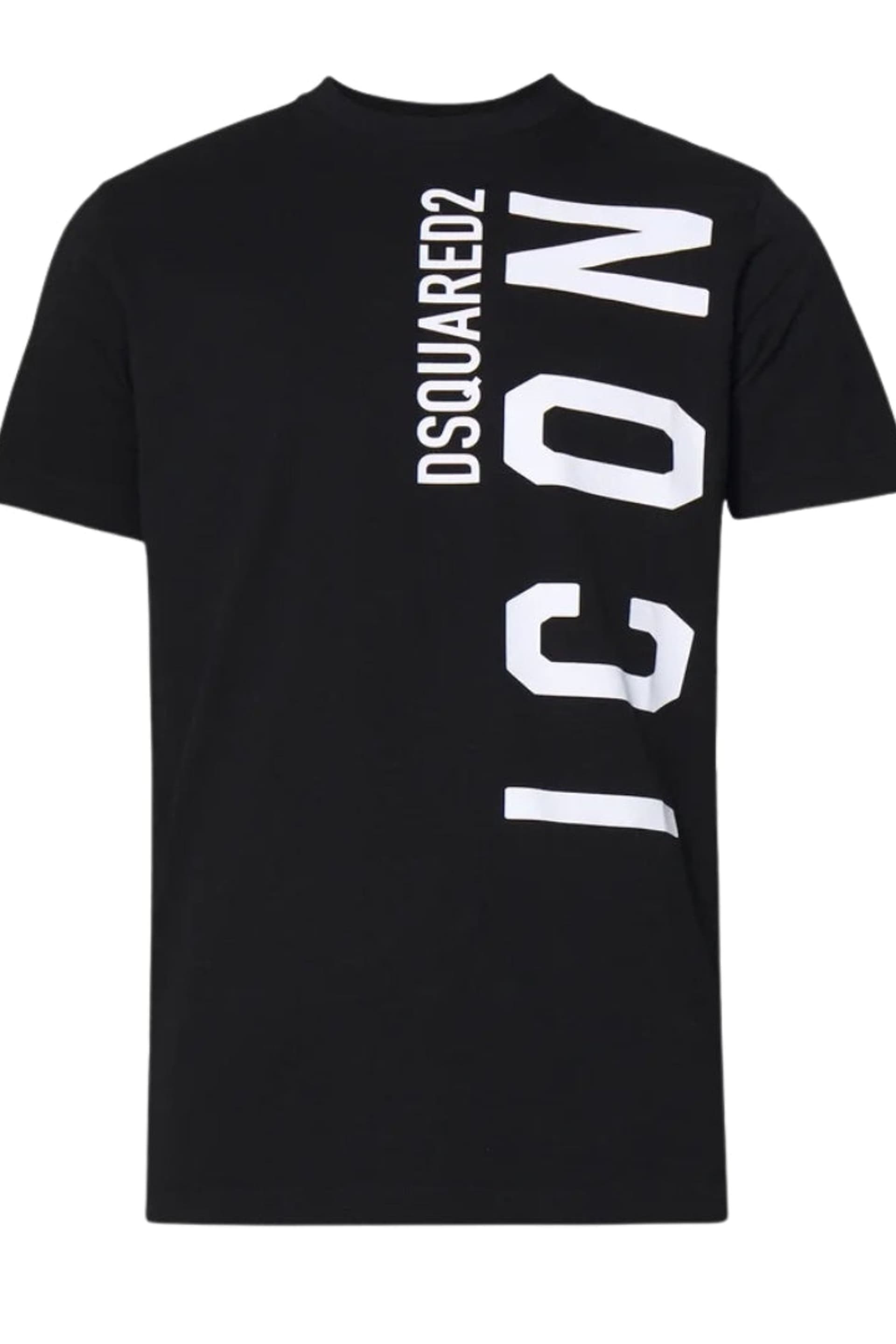 Dsquared2 Dsquared2 Men's Short Sleeve Round Relaxed Fit T-shirt in Black