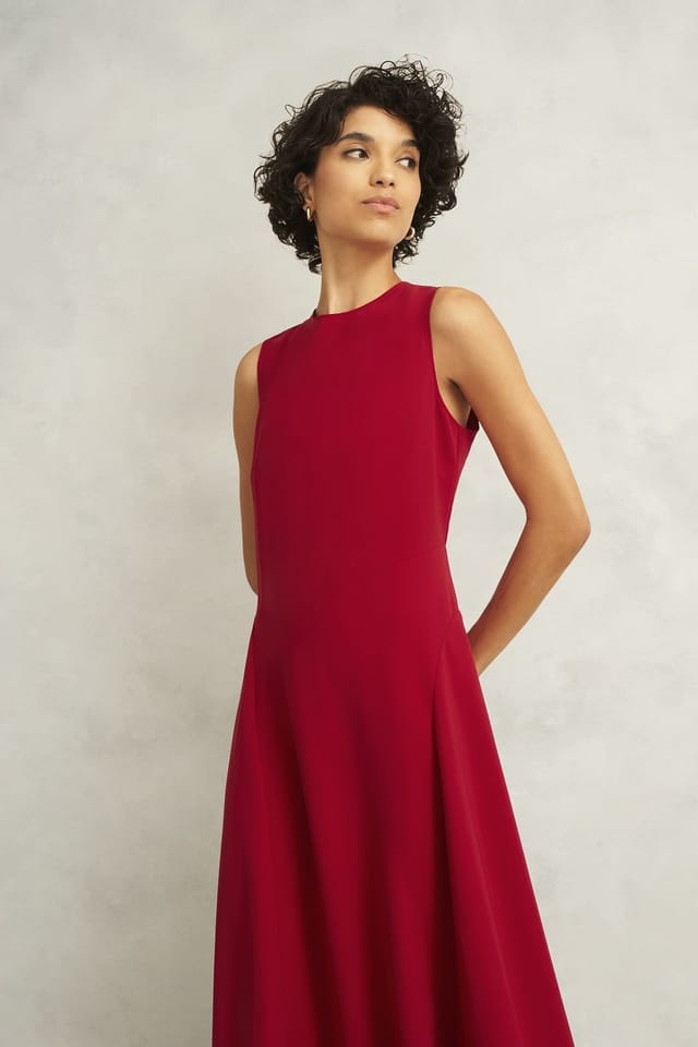 Hobbs London Hobbs London Women's Norieford Sleeveless Midi Dress in Crimson - 3