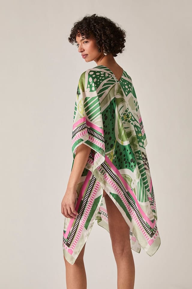 James Lakeland James Lakeland Women's Green Petal Mosaic Kaftan - 2