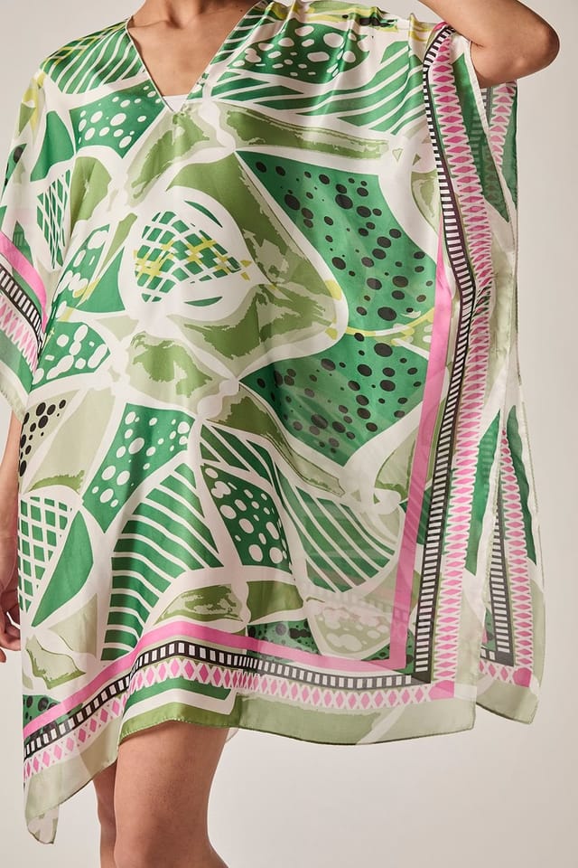James Lakeland James Lakeland Women's Green Petal Mosaic Kaftan - 3