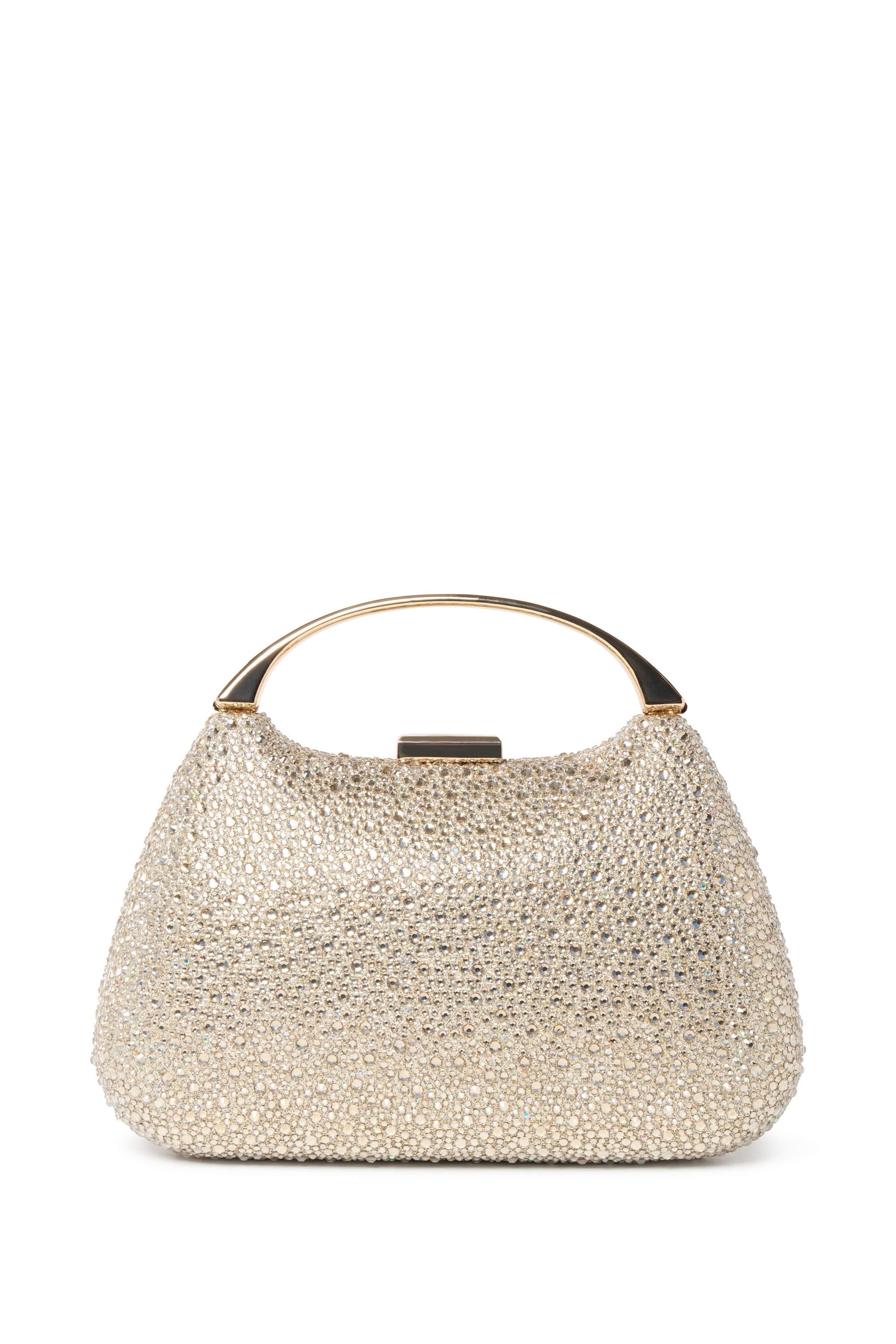 Paradox London Paradox London Women's Debi' Diamante Top Handle Bag in Gold