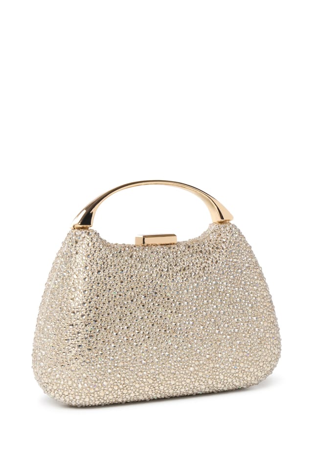 Paradox London Paradox London Women's Debi' Diamante Top Handle Bag in Gold - 2