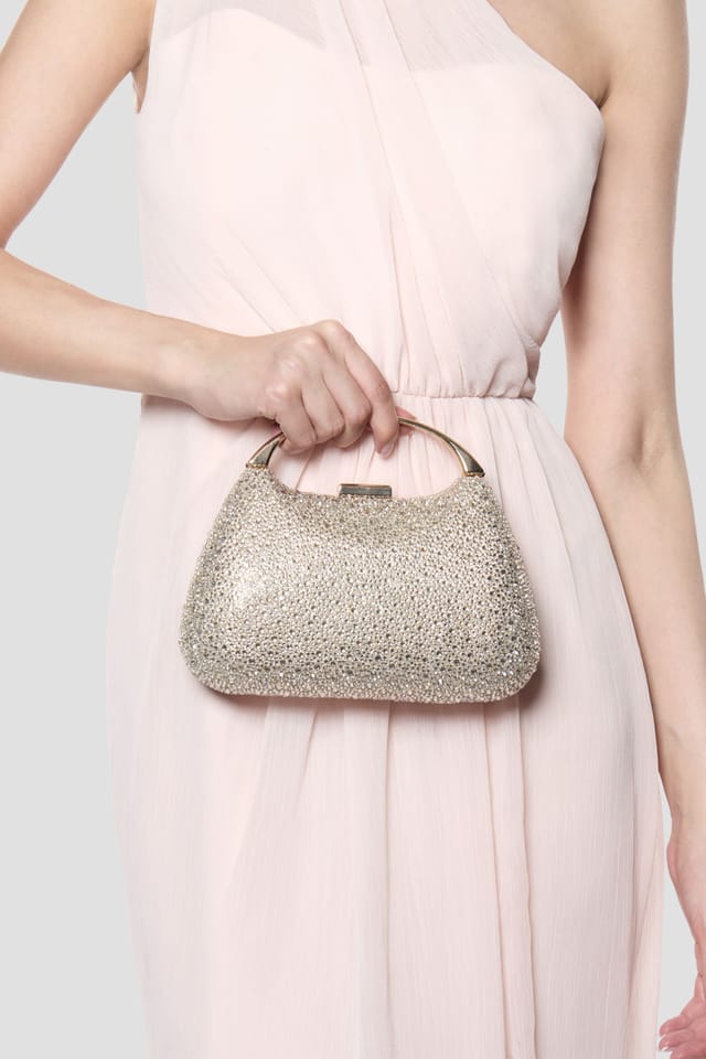 Paradox London Paradox London Women's Debi' Diamante Top Handle Bag in Gold - 3