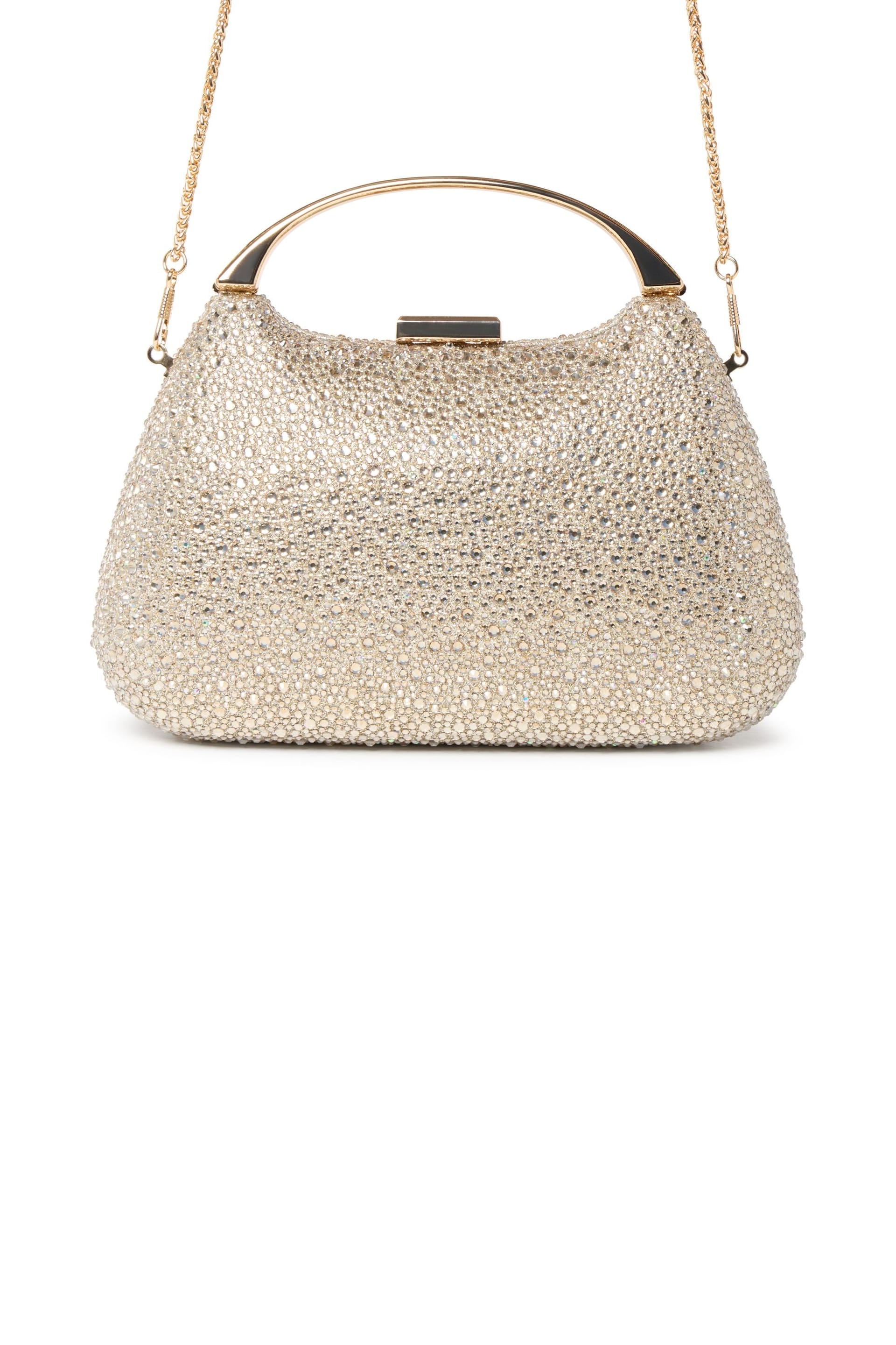 Paradox London Paradox London Women's Debi' Diamante Top Handle Bag in Gold - 4