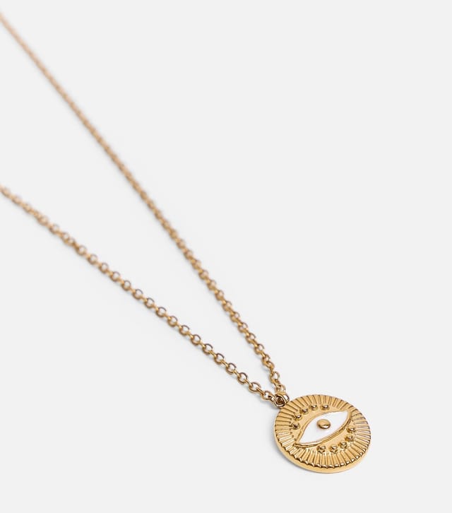 Public Desire Gold Tone Evil Eye Pendant Necklace Public Desire New Look - 3