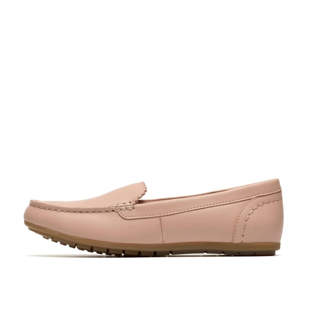 Clarks Clarks Women's Elliotte Step Pink Leather Loafers, Slip Ons, Moccasins - 2