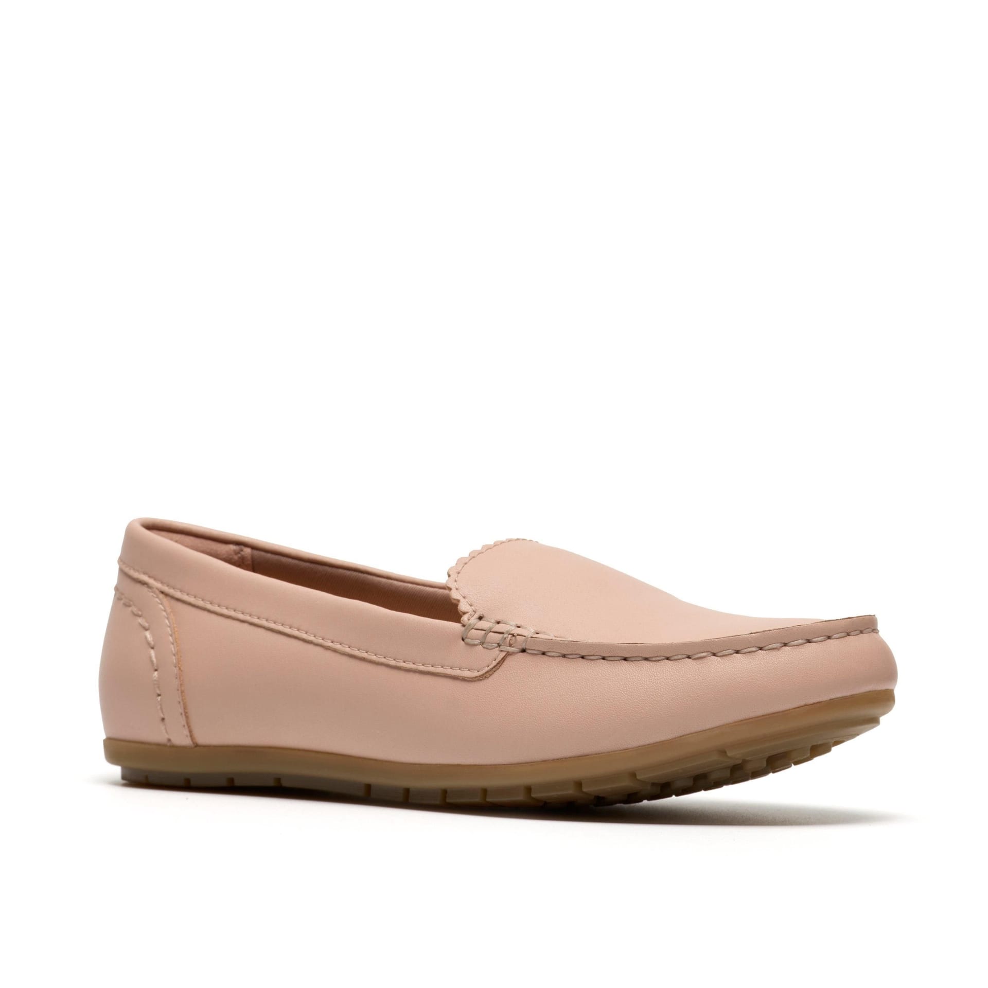 Clarks Clarks Women's Elliotte Step Pink Leather Loafers, Slip Ons, Moccasins - 4