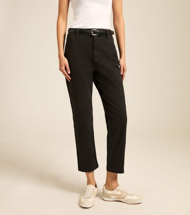 New Look Women's Black Straight Leg Cropped Trousers New Look - 2