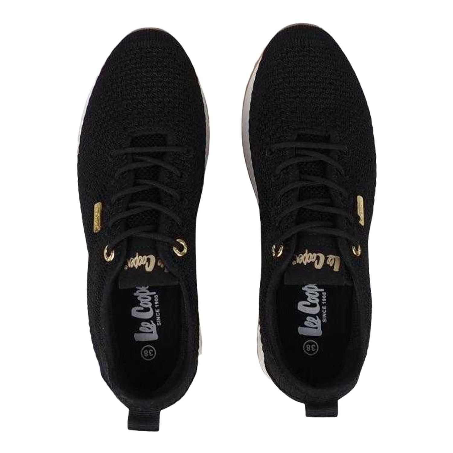 Lee Cooper Lee Cooper Women's Metal Logo Trainers in Black - 4