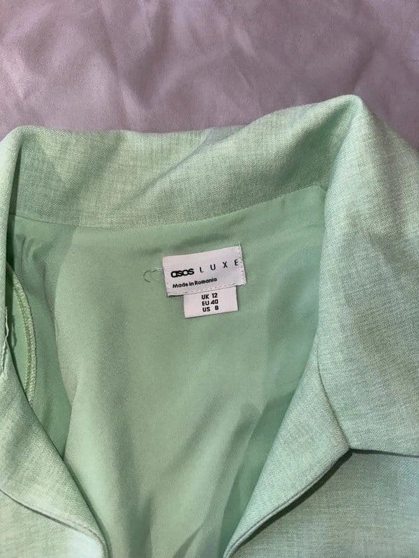 Asos Luxe Mint Green Cropped Blazer