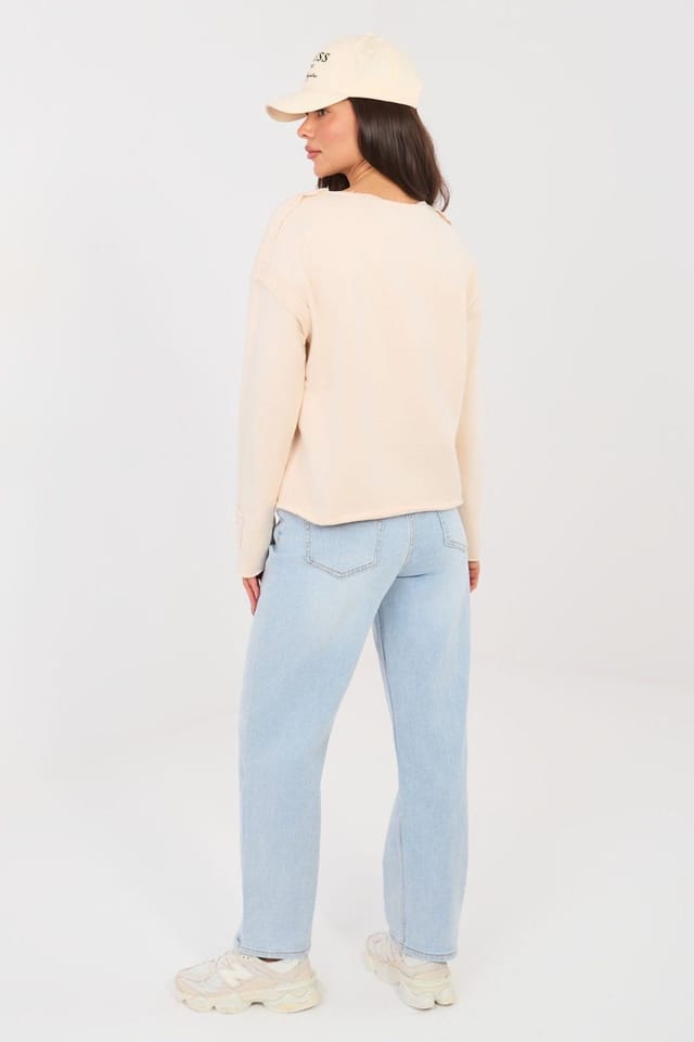 Love Lace Love Lace Women's High Waisted Balloon Fit Tie Belt Jeans in Blue - 3