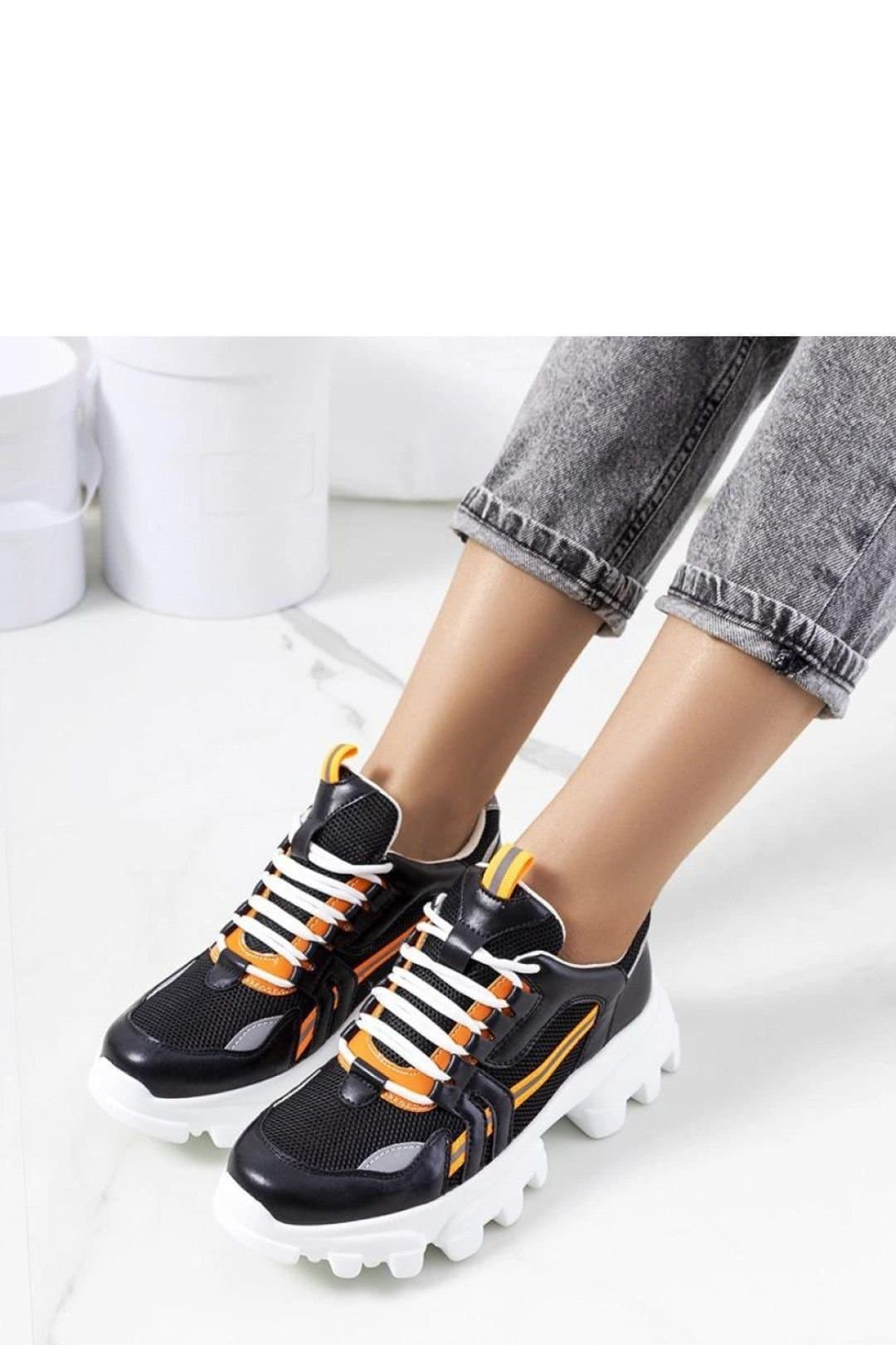 Love Lace Love Lace Women's Sporty High Sole Sneakers with Reflective Accents Summer in Black