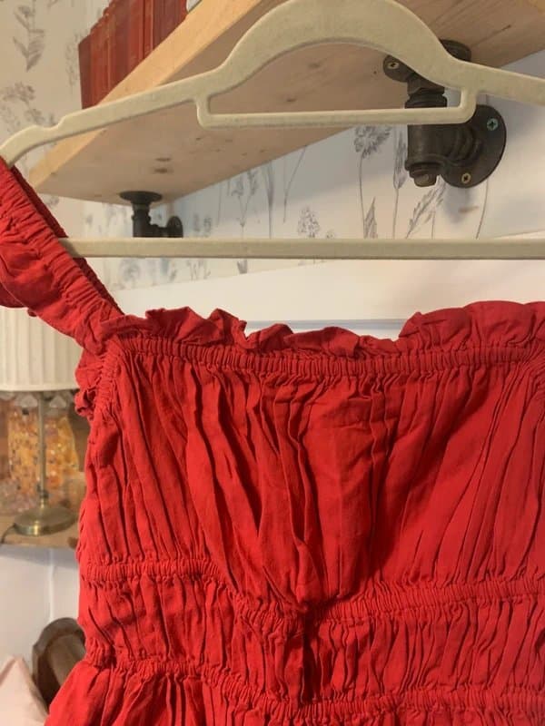 ASOS ASOS design red milkmaid dress