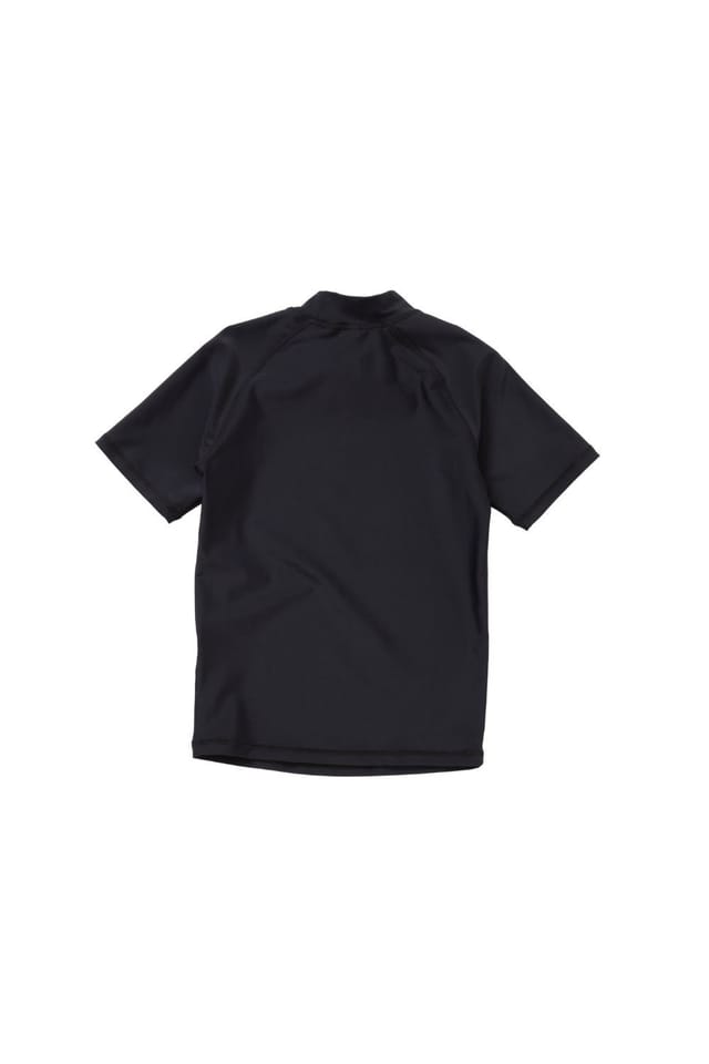 H2O H2O Men's Plain Short Sleeve Swim Rash Top in Black - 2