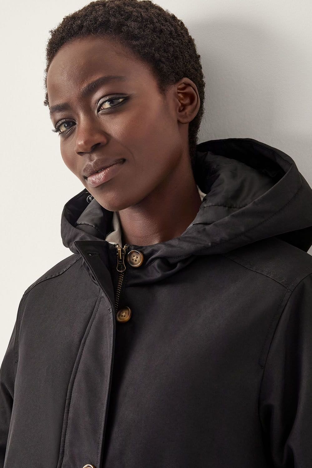 Monsoon Monsoon Women's Paula Faux Fur Parka Black - 4