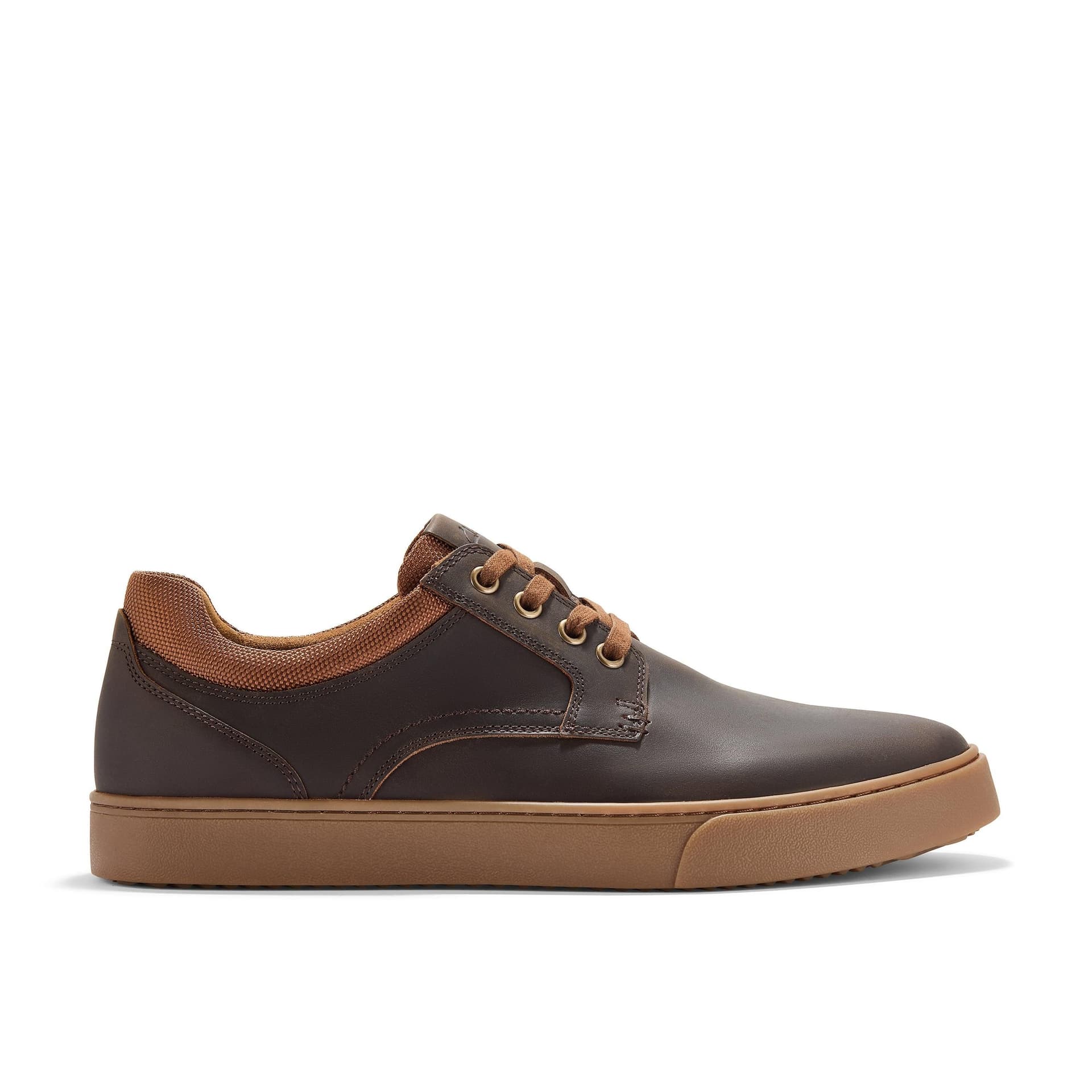 Clarks Clarks Men's Lockton Tie Tan Oily Leather Trainers in Brown