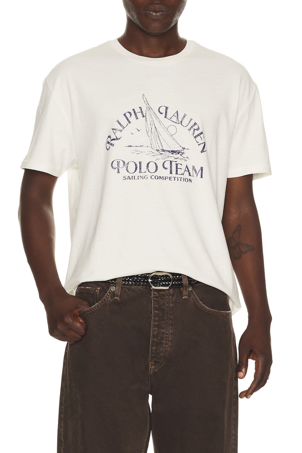 Polo Ralph Lauren Deckwash White Sailing Polo Team Print T-Shirt