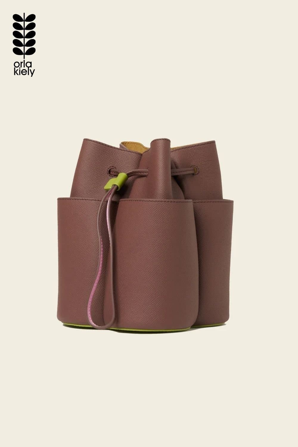 Orla Kiely Orla Kiely Women's Medium Flower Petal Leather Crossbody Bag - Dark Brown