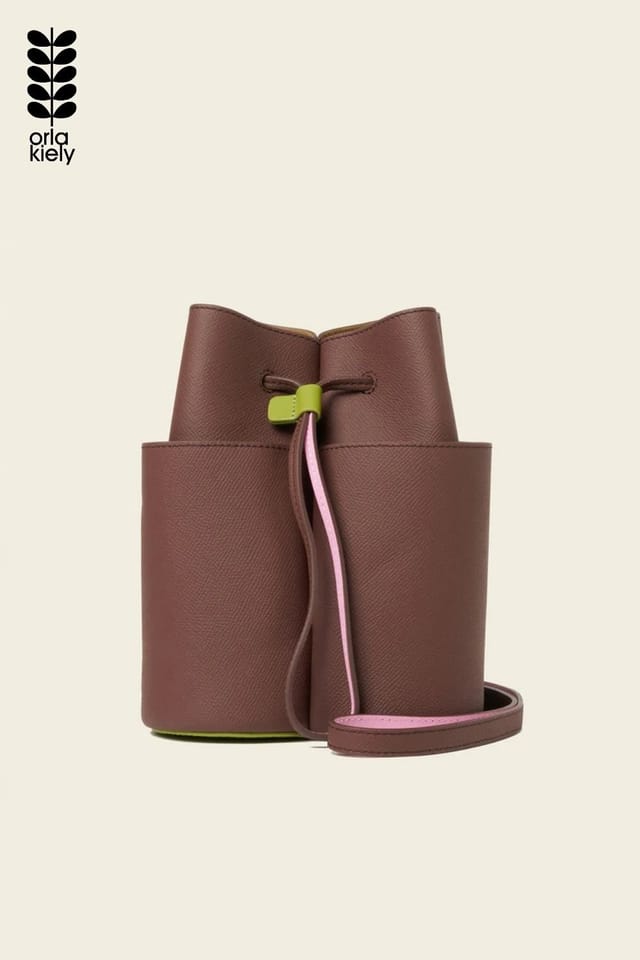 Orla Kiely Orla Kiely Women's Medium Flower Petal Leather Crossbody Bag - Dark Brown - 2