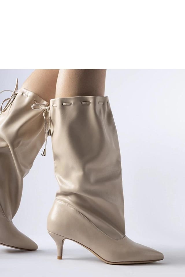 Love Lace Love Lace Women's Stiletto Heel Ankle Boots with Sleek Sole & Point Toe in Beige - 2