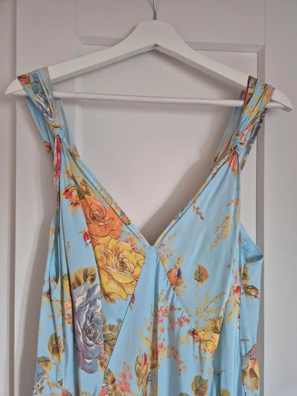 Never Fully Dressed Sky Blue Floral Sofia Dress, Never Fully Dressed size 12