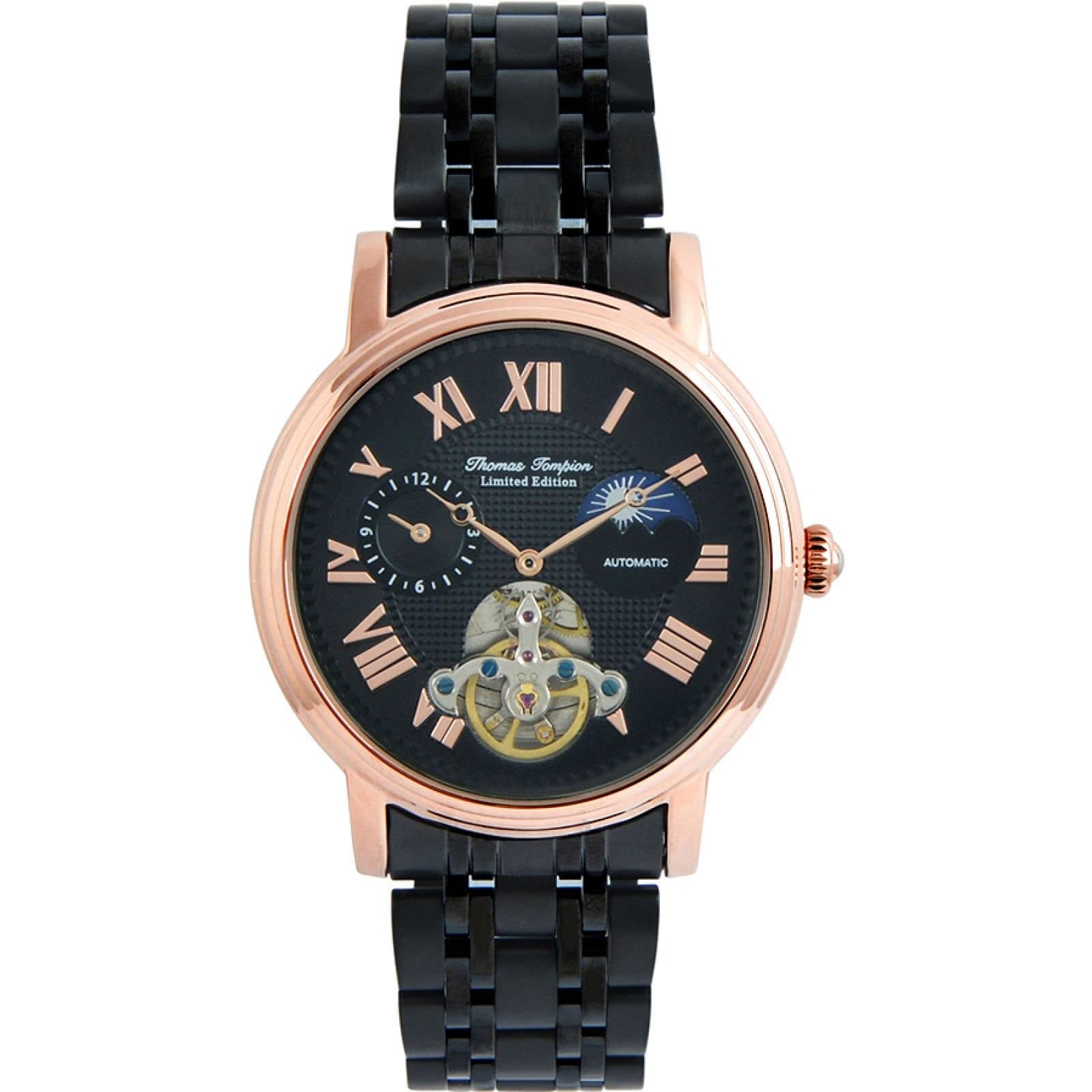 Thomas Tompion Thomas Tompion Men's TT-1252 London 44mm Automatic Watch in Black