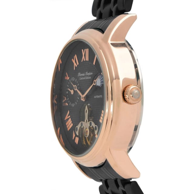 Thomas Tompion Thomas Tompion Men's TT-1252 London 44mm Automatic Watch in Black - 2