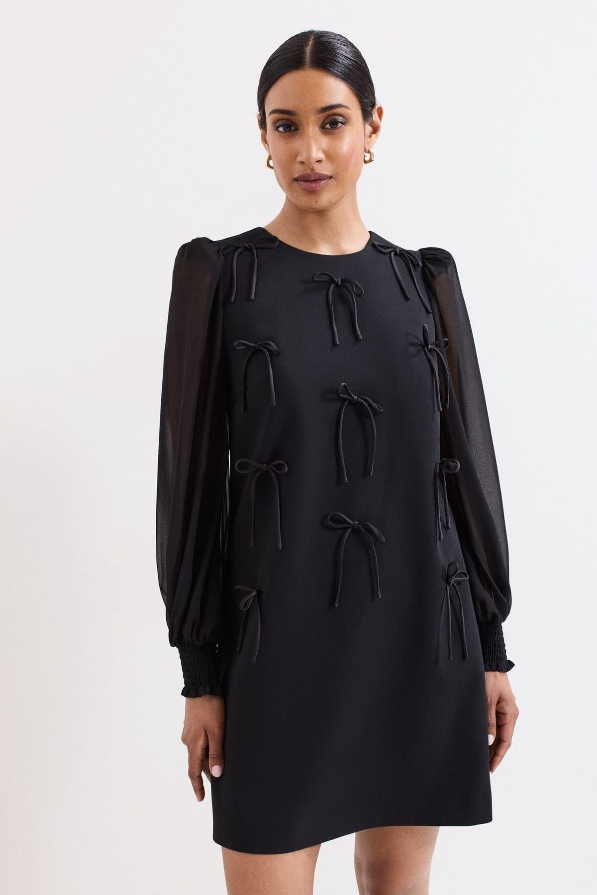 Phase Eight Phase Eight Women's Jamie Bow Shift Dress in Black