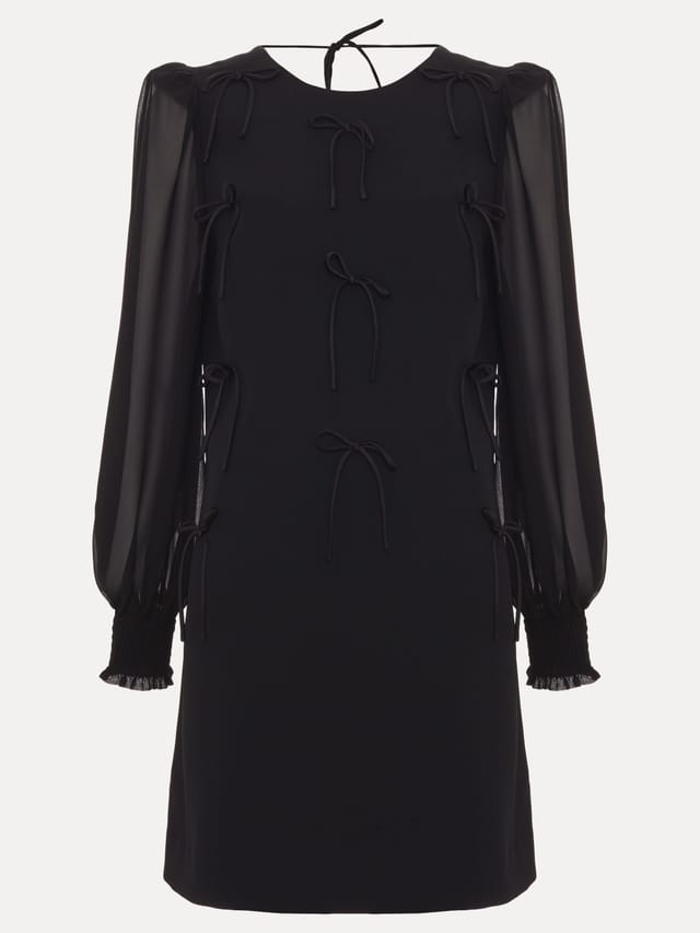 Phase Eight Phase Eight Women's Jamie Bow Shift Dress in Black - 2