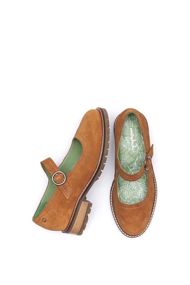 Moshulu Moshulu Women's Boyce' Flat Mary Jane Style Shoes in Tan - 2