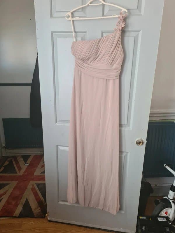 Ever Pretty Ever-Pretty One Shoulder Maxi Dress Dusty Pink UK 8  RRP £54.99