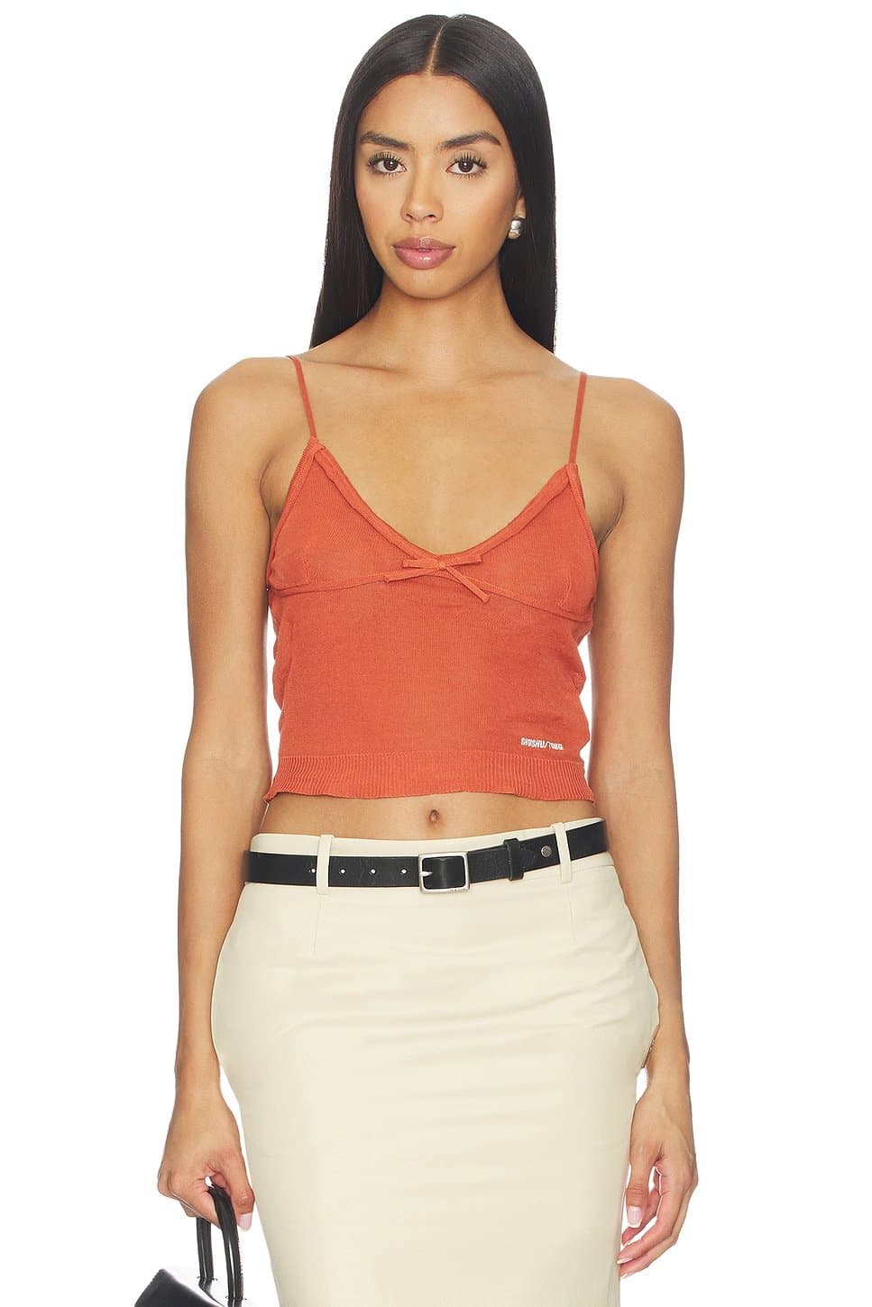 revolve Bow Strap Knit Cami Top