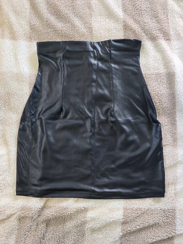 ASOS Black Faux Leather Mini Skirt