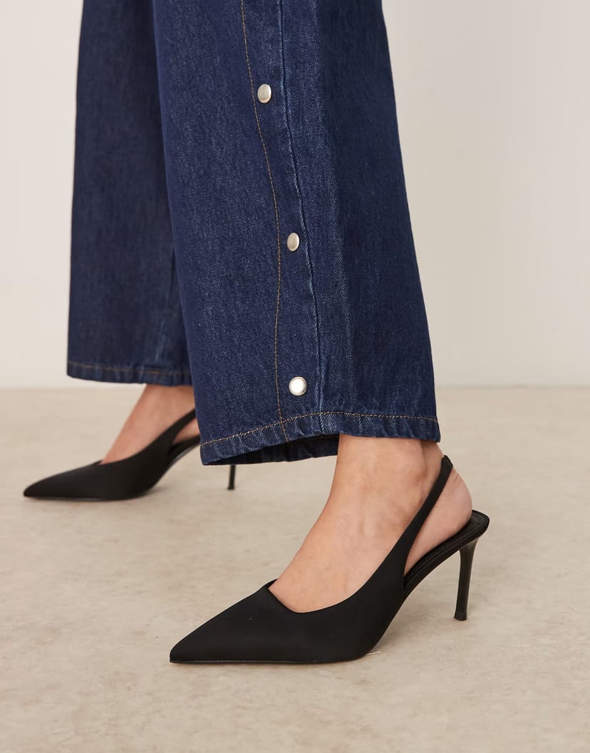 ASOS ASOS DESIGN Spicy slingback stiletto mid heeled shoes in black - 1