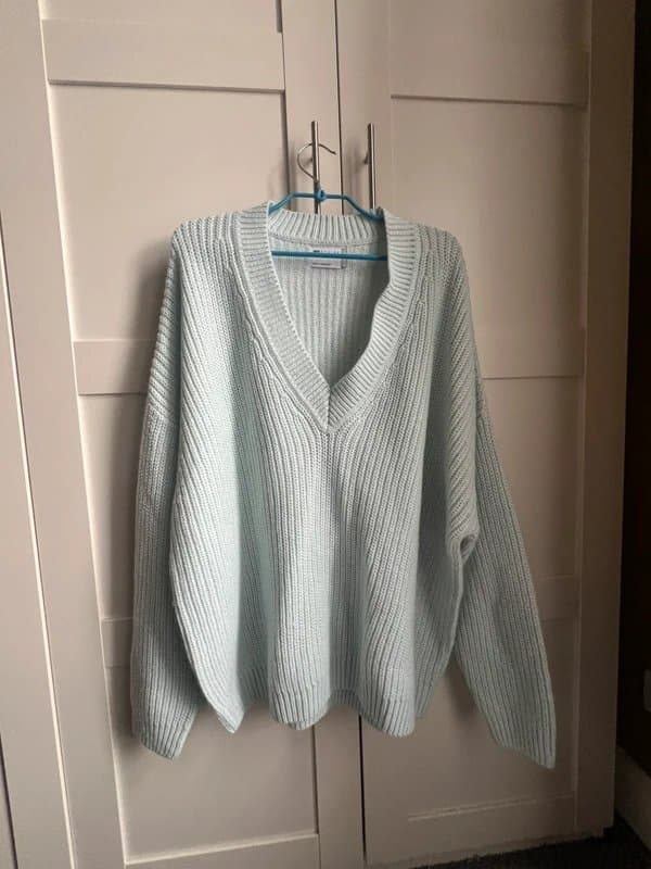 ASOS ASOS men’s light blue knitted sweater