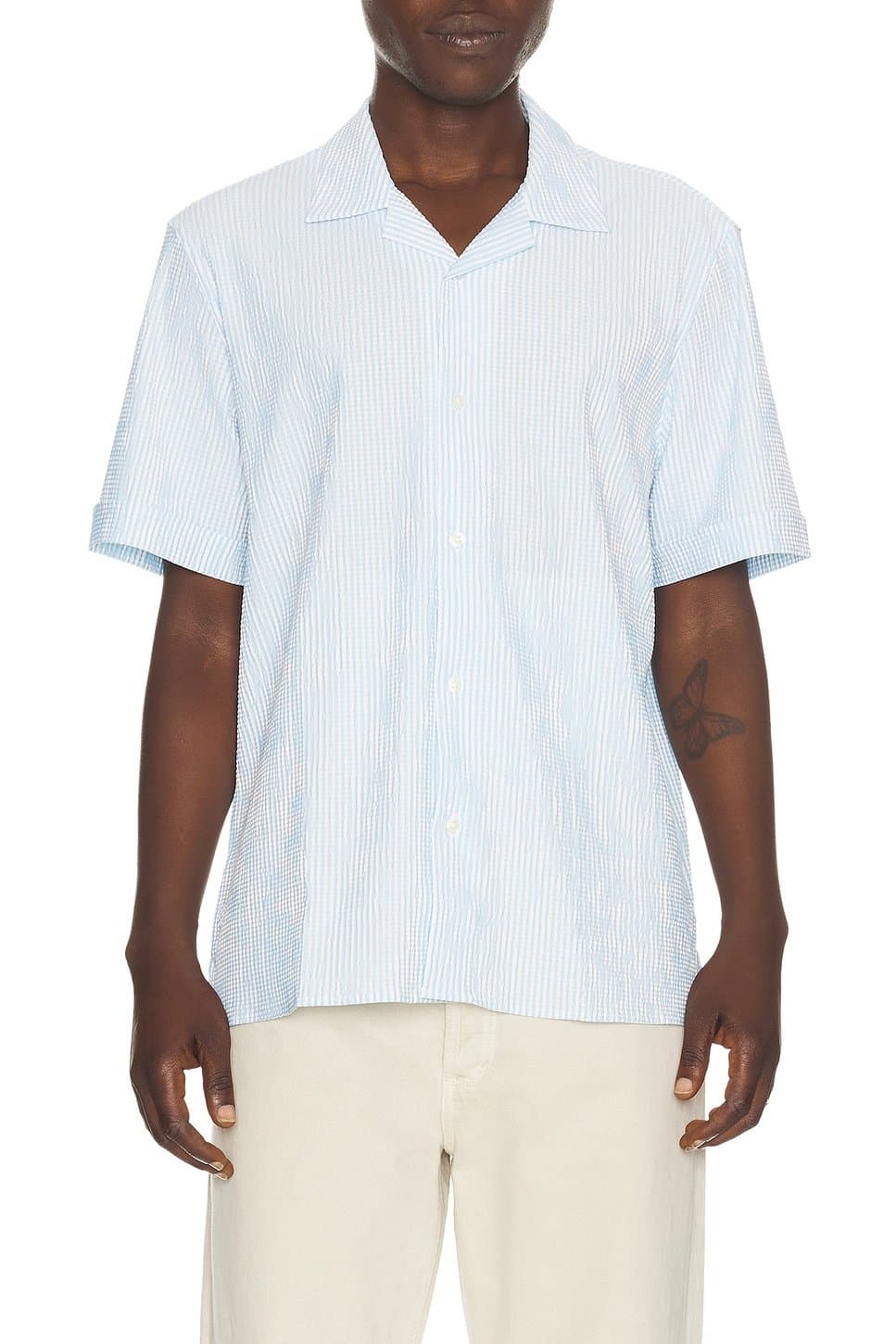 revolve Commuter Seersucker Camp Shirt
