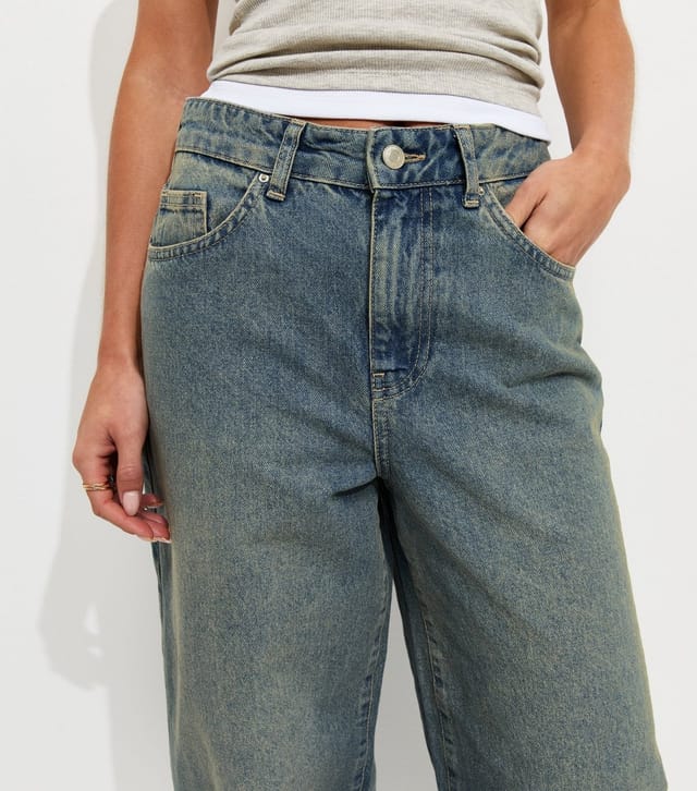 New Look Women's Petite Blue Barrel Leg Jeans New Look - 3