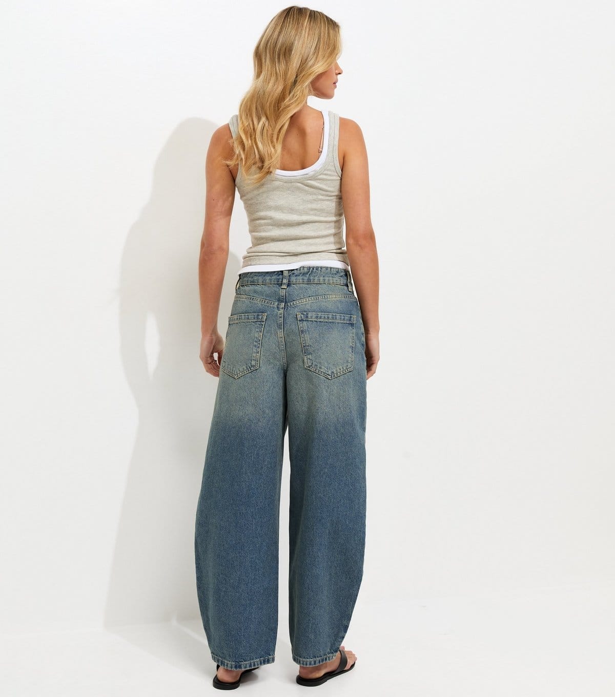 New Look Women's Petite Blue Barrel Leg Jeans New Look - 4